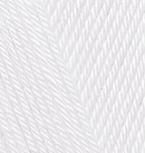 Alize Diva – 055 – White – fir fin pentru croșetat și tricotat