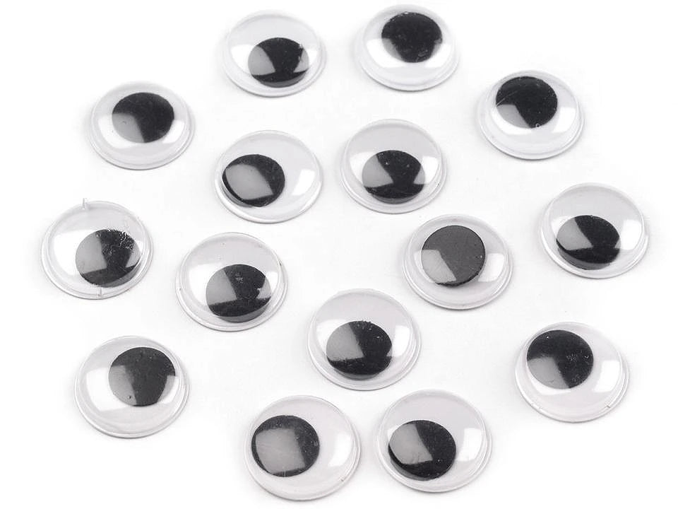 Ochi mobili autoadezivi 15mm (2buc)