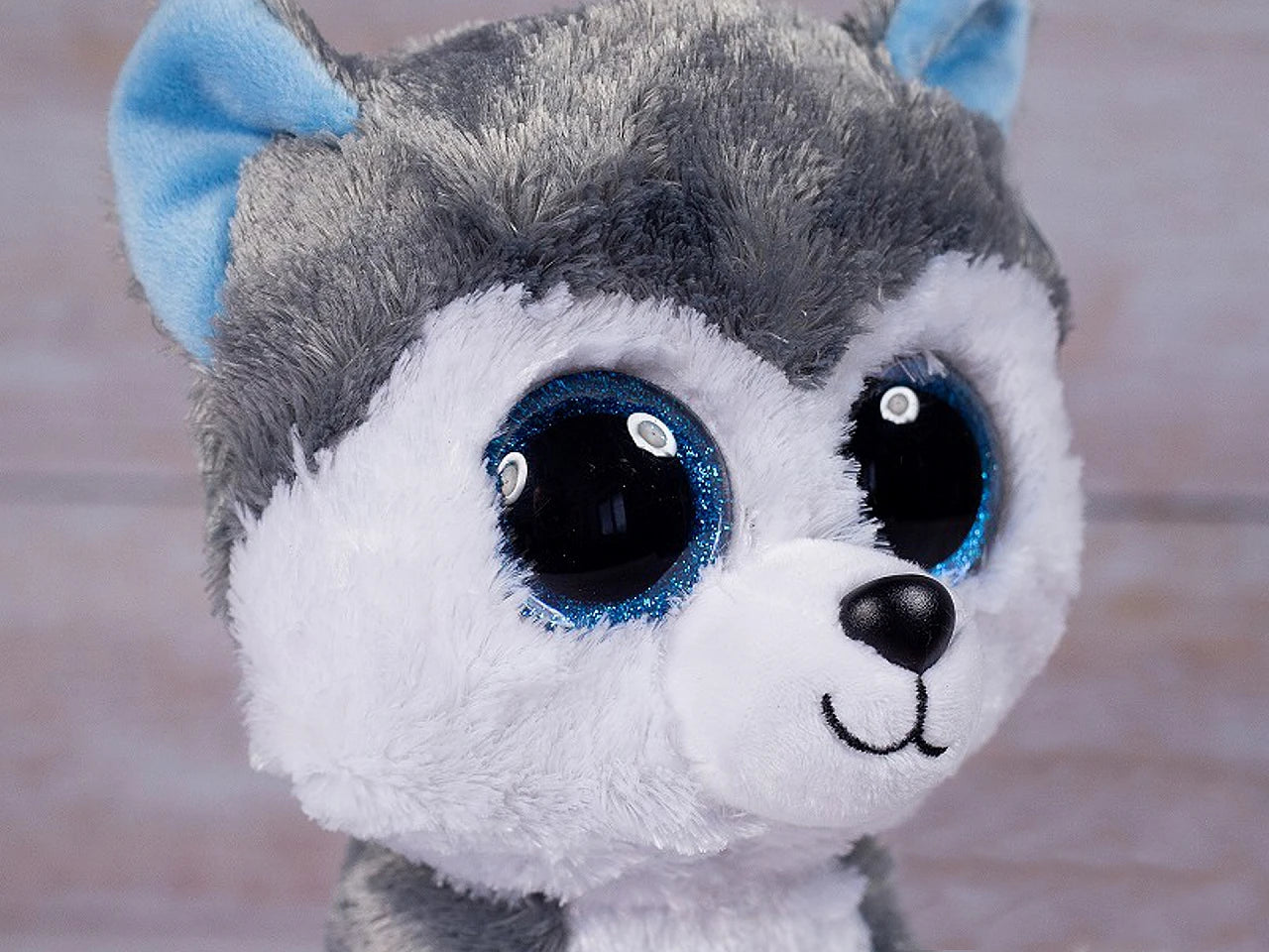 Ochi pentru jucării cu dispozitiv de siguranță/sclipici, Ø25 mm - Albastru (2set)