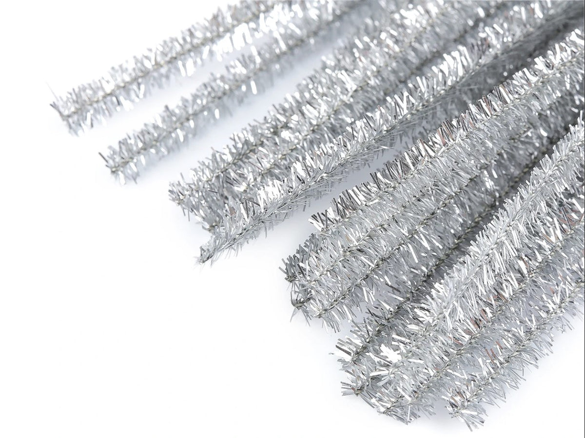 Sarma Lurex Ø6mm - 30 cm - Argintiu (10buc)