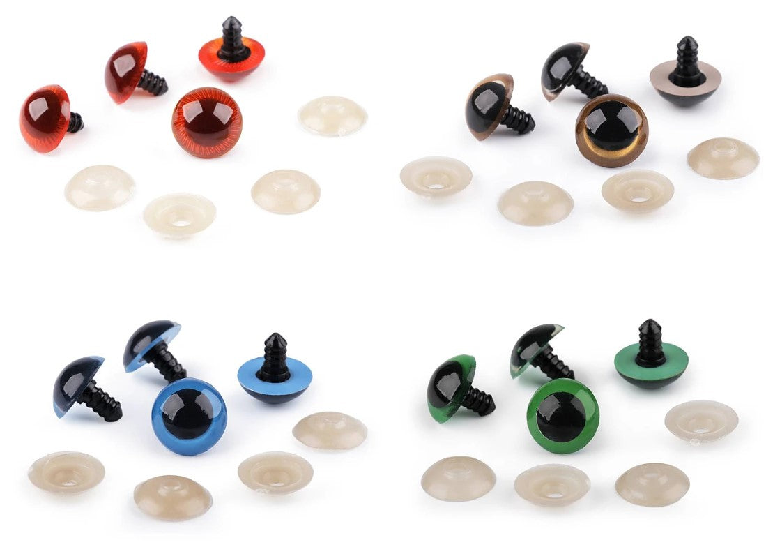 Ochi pentru jucarii cu dispozitiv de siguranta - 20mm - Bej inchis(2buc)