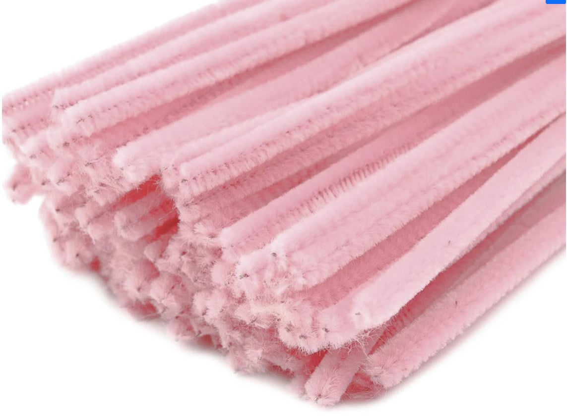 Sarma plusata Ø6mm - 30 cm - Roz foarte deschis (20buc)