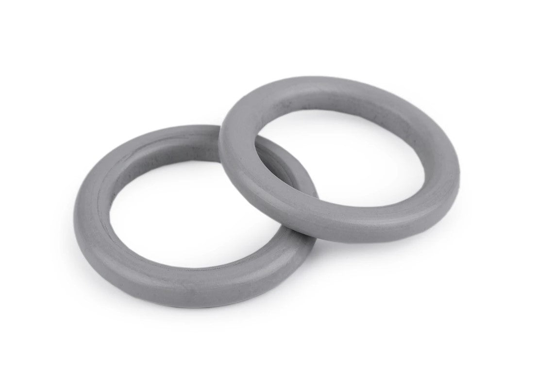 Inel colorat din lemn Ø58 mm - Gri (1 buc)