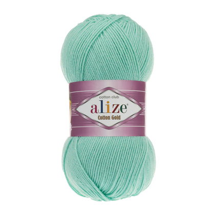 Alize Cotton Gold – 015 – Water Green – fir cu bumbac pentru croșetat