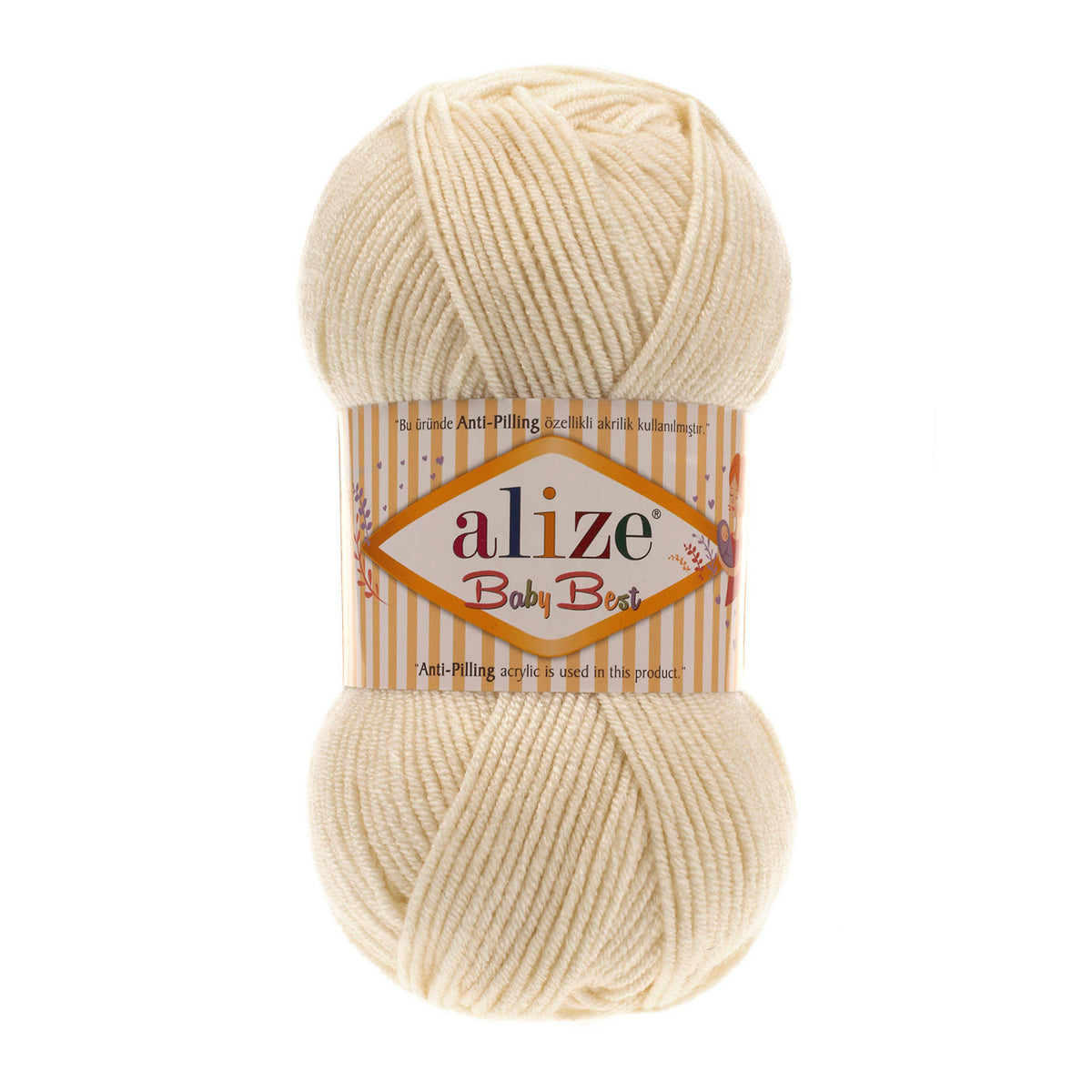 Alize Baby Best – 001 – Cream – fir moale pentru croșetat și tricotat
