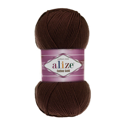 Alize Cotton Gold – 026 – Dark Chocolate – fir cu bumbac pentru croșetat