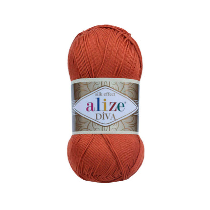 Alize Diva – 036 – Copper – fir fin pentru croșetat și tricotat