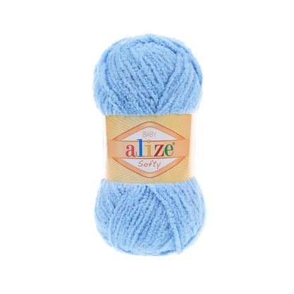 Alize Softy – 040 – Blue – fir pufos pentru croșetat