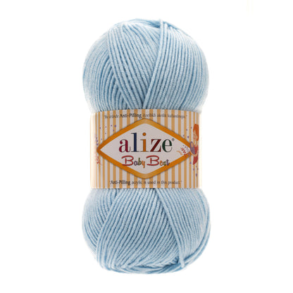 Alize Baby Best – 040 – Light Blue – fir moale pentru croșetat și tricotat