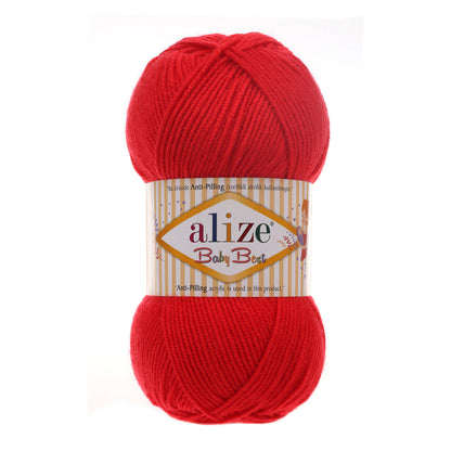 Alize Baby Best – 056 – Red – fir moale pentru croșetat și tricotat