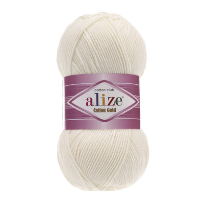 Alize Cotton Gold – 062 – Light Cream – fir cu bumbac pentru croșetat