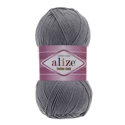 Alize Cotton Gold – 087 – Grey – fir cu bumbac pentru croșetat
