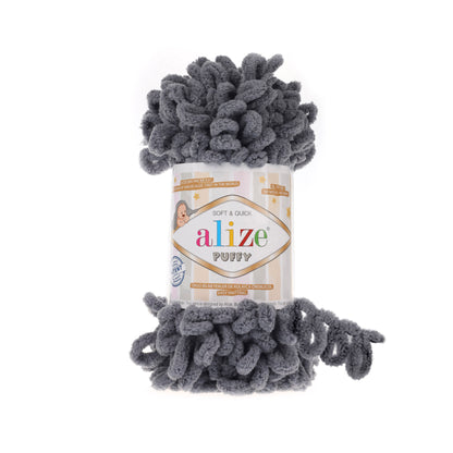 Alize Puffy – 087 – Grey – fir cu bucle pentru tricotat manual