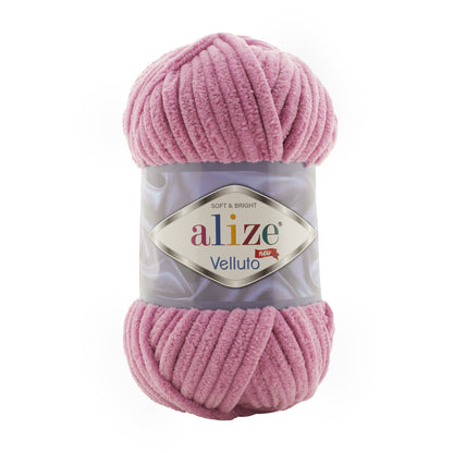 Alize Velluto – 098 – Pink – fir plușat pentru croșetat