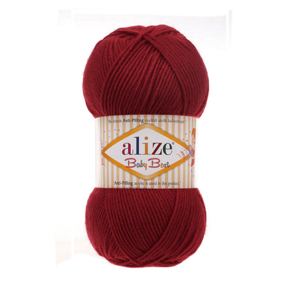 Alize Baby Best – 390 – Blood Red – fir moale pentru croșetat și tricotat