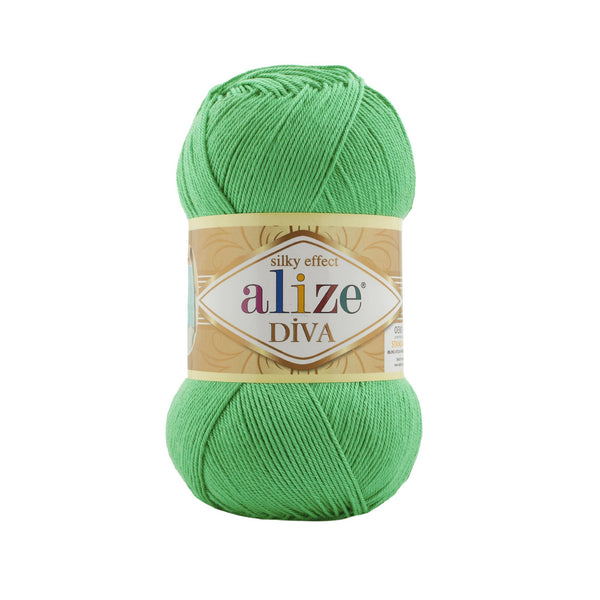 Alize Diva – 778 – Spring Green – fir fin pentru croșetat și tricotat