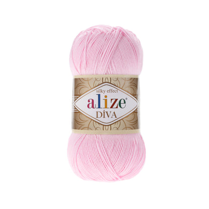 Alize Diva – 185 – Ballerina Pink – fir fin pentru croșetat și tricotat