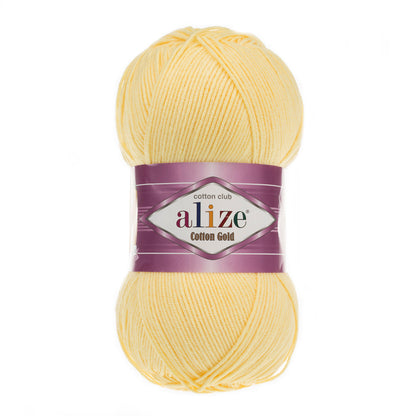 Alize Cotton Gold – 187 – Light Yellow – fir cu bumbac pentru croșetat