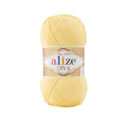Alize Diva – 187 – Lemon – fir fin pentru croșetat și tricotat