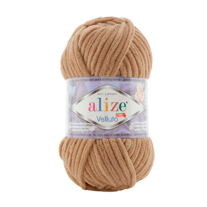 Alize Velluto – 199 – Beige – fir plușat pentru croșetat