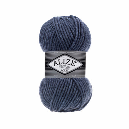 Alize Superlana Maxi – 203 – Regal Blue – fir gros cu lână pentru tricotat