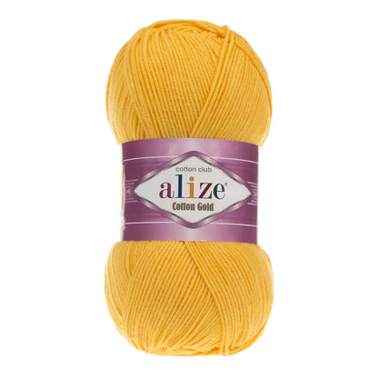 Alize Cotton Gold – 216 – Dark Yellow – fir cu bumbac pentru croșetat