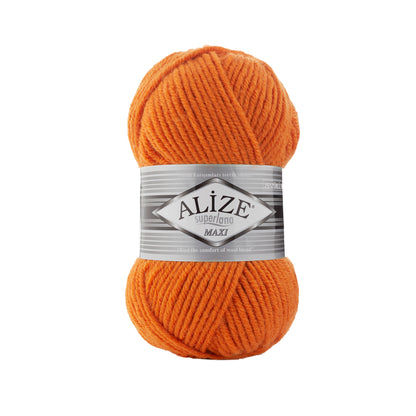Alize Superlana Maxi – 225 – Orange – fir gros cu lână pentru tricotat