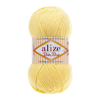 Alize Baby Best – 250 – Light Yellow – fir moale pentru croșetat și tricotat