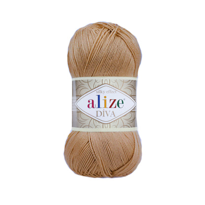 Alize Diva – 369 – Brown Sugar – fir fin pentru croșetat și tricotat