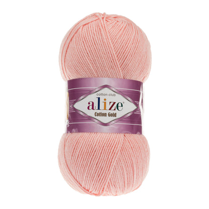 Alize Cotton Gold – 393 – Powder Pink – fir cu bumbac pentru croșetat