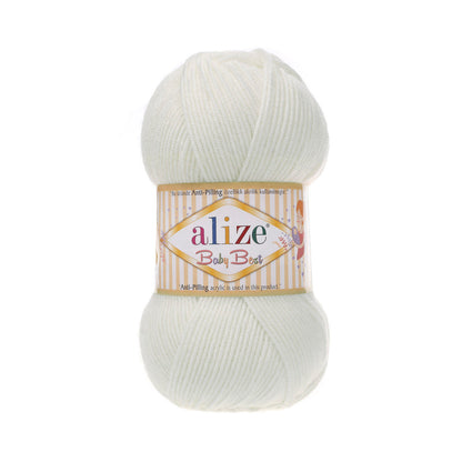 Alize Baby Best – 450 – Dirty White – fir moale pentru croșetat și tricotat