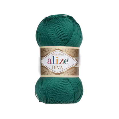 Alize Diva – 453 – Jungle Green – fir fin pentru croșetat și tricotat