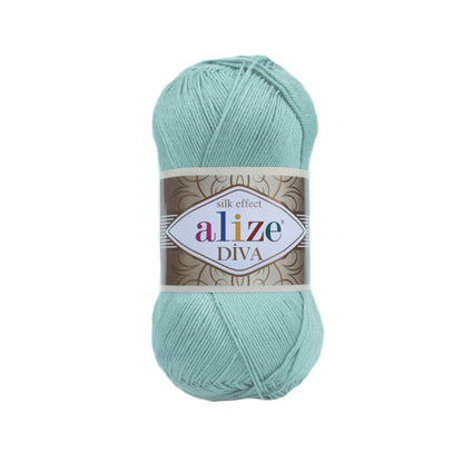 Alize Diva – 463 – Water Green – fir fin pentru croșetat și tricotat