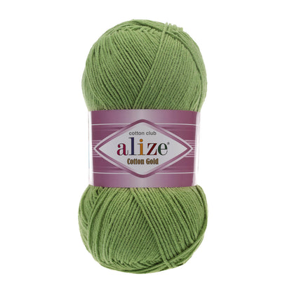 Alize Cotton Gold – 485 – Turtle Green – fir cu bumbac pentru croșetat