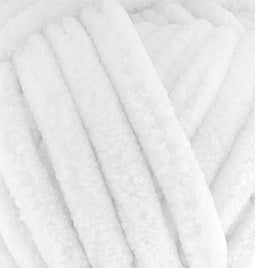 Alize Velluto – 055 – White – fir plușat pentru croșetat
