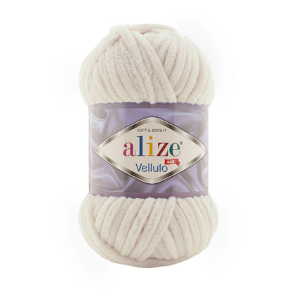 Alize Velluto - 599 - Dirty White