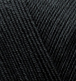 Alize Diva – 060 – Black – fir fin pentru croșetat și tricotat