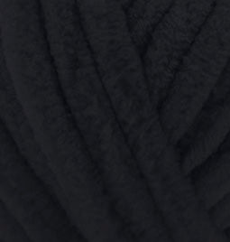 Alize Velluto – 060 – Black – fir plușat pentru croșetat