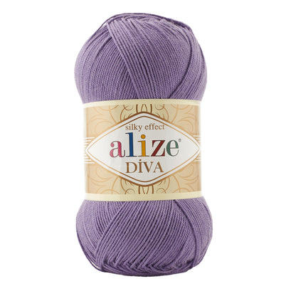 Alize Diva – 622 – Mauve – fir fin pentru croșetat și tricotat