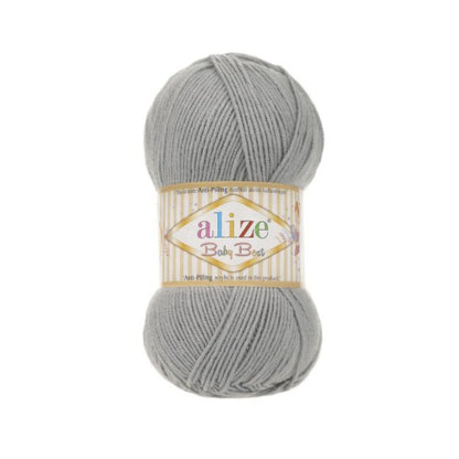 Alize Baby Best – 344 – Grey – fir moale pentru croșetat și tricotat