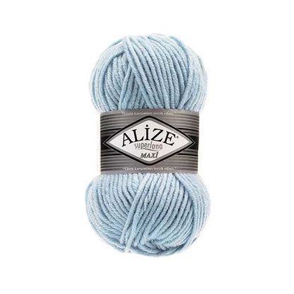 Alize Superlana Maxi – 480 – Light Blue – fir gros cu lână pentru tricotat