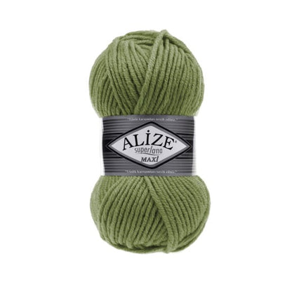 Alize Superlana Maxi – 620 – Olive – fir gros cu lână pentru tricotat