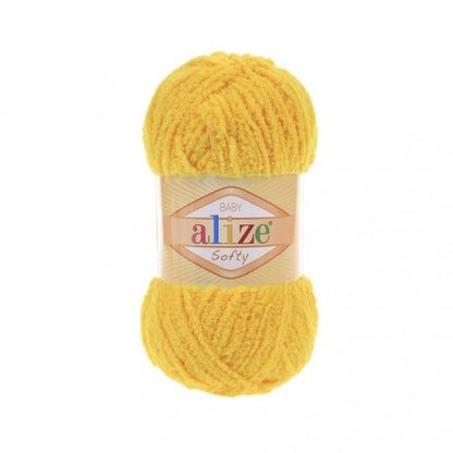 Alize Softy – 216 – Yellow – fir pufos pentru croșetat