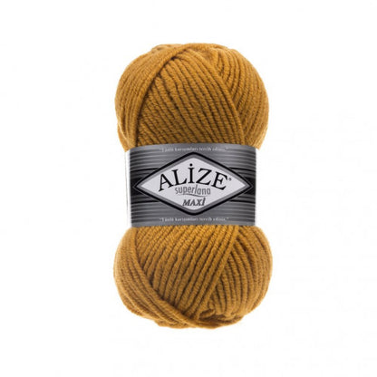 Alize Superlana Maxi – 002 – Mustard – fir gros cu lână pentru tricotat