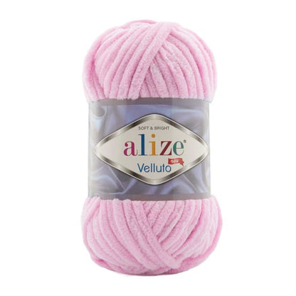 Alize Velluto – 031 – Baby Pink – fir plușat pentru croșetat