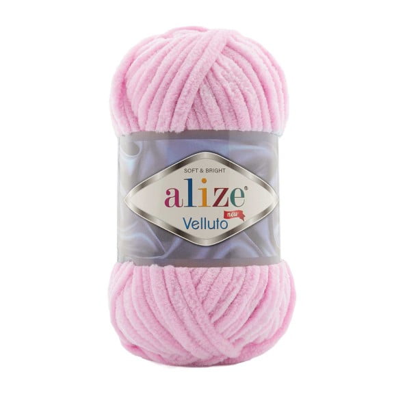 Alize Velluto – 031 – Baby Pink – fir plușat pentru croșetat