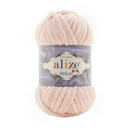 Alize Velluto – 340 – Powder Pink – fir plușat pentru croșetat