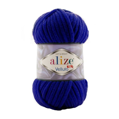 Alize Velluto – 360 – Navy – fir plușat pentru croșetat