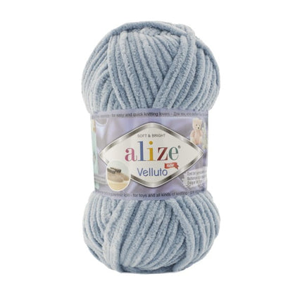 Alize Velluto - 428 - Medium Grey