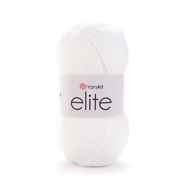 YarnArt ELITE – 150 – White – fir pentru croșetat și tricotat